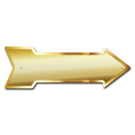 AMISTAD 6 x 18 in. Wide Gold Arrow Sign AM2160094